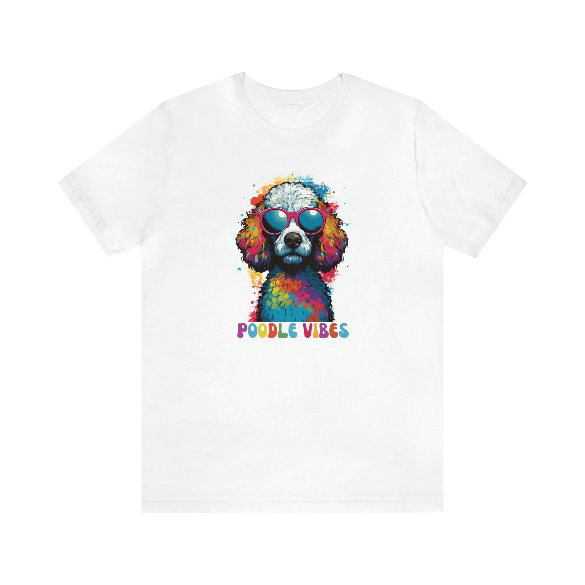 Poodle Vibes Dog T-Shirt | Retro Dog Tee |  Bella Canvas 3001 Unisex | Dog Lover Short Sleeve Tshirt