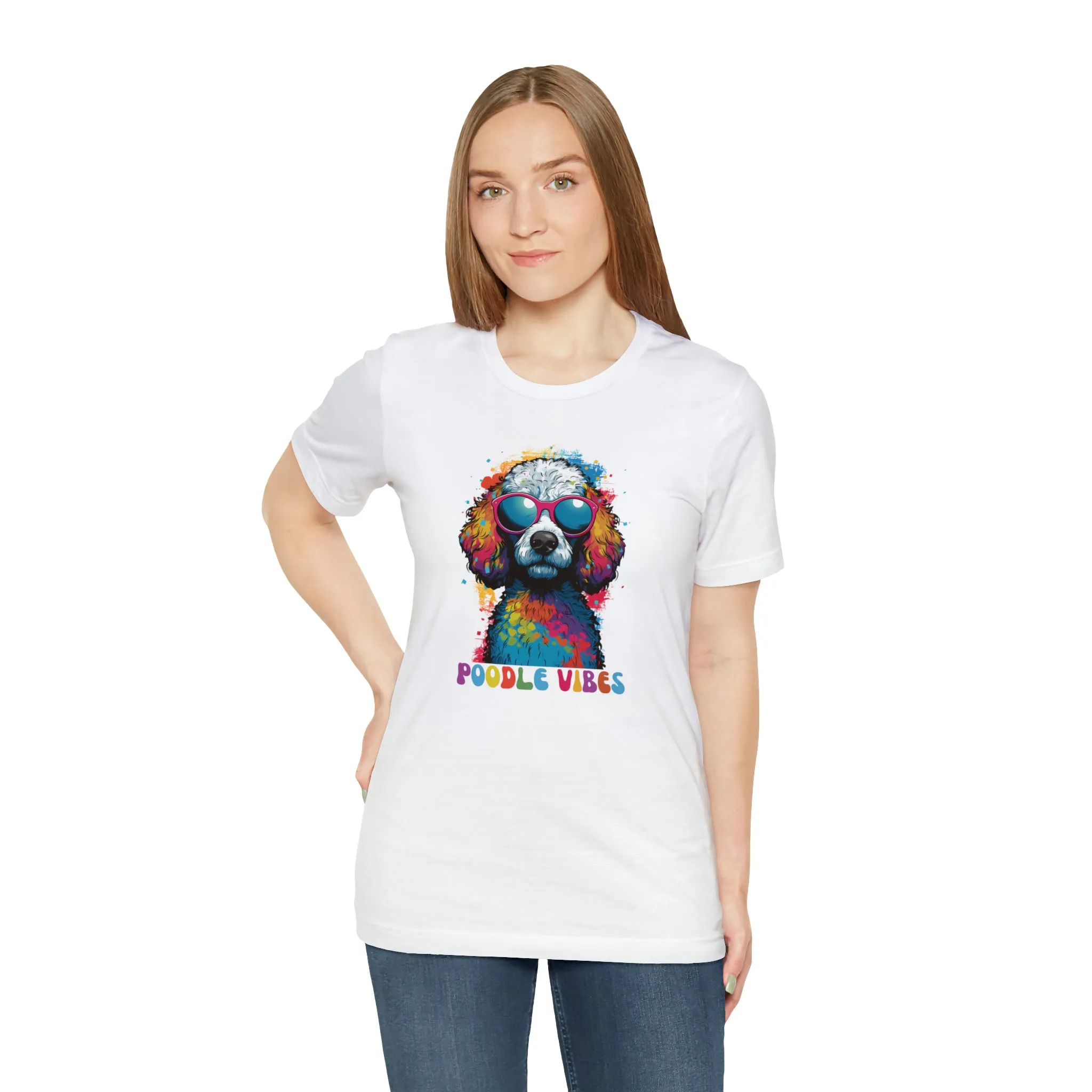 Poodle Vibes Dog T-Shirt | Retro Dog Tee |  Bella Canvas 3001 Unisex | Dog Lover Short Sleeve Tshirt