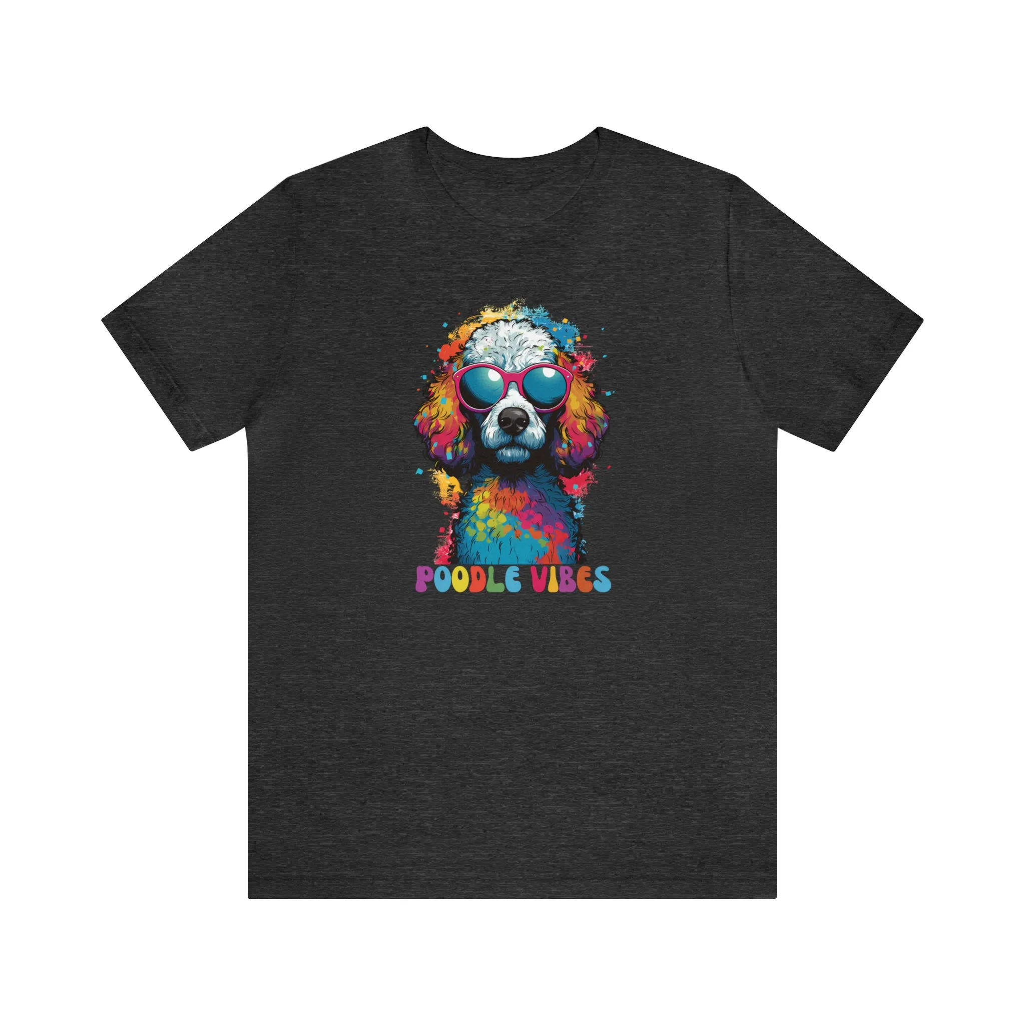 Poodle Vibes Dog T-Shirt | Retro Dog Tee |  Bella Canvas 3001 Unisex | Dog Lover Short Sleeve Tshirt