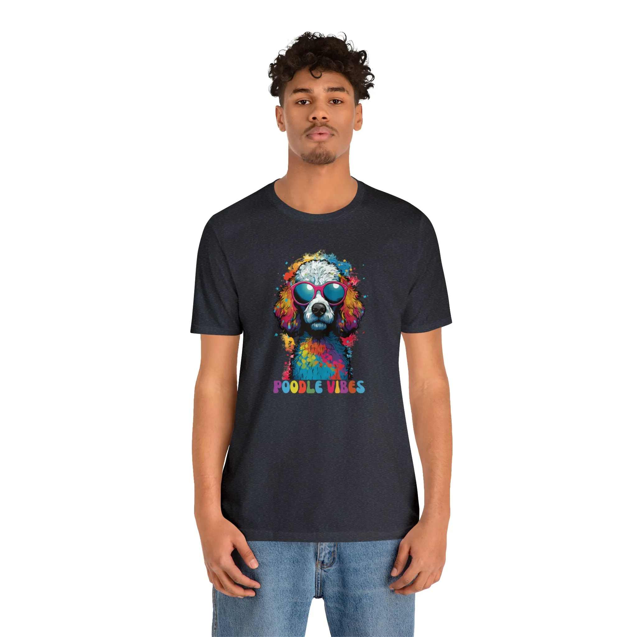 Poodle Vibes Dog T-Shirt | Retro Dog Tee |  Bella Canvas 3001 Unisex | Dog Lover Short Sleeve Tshirt