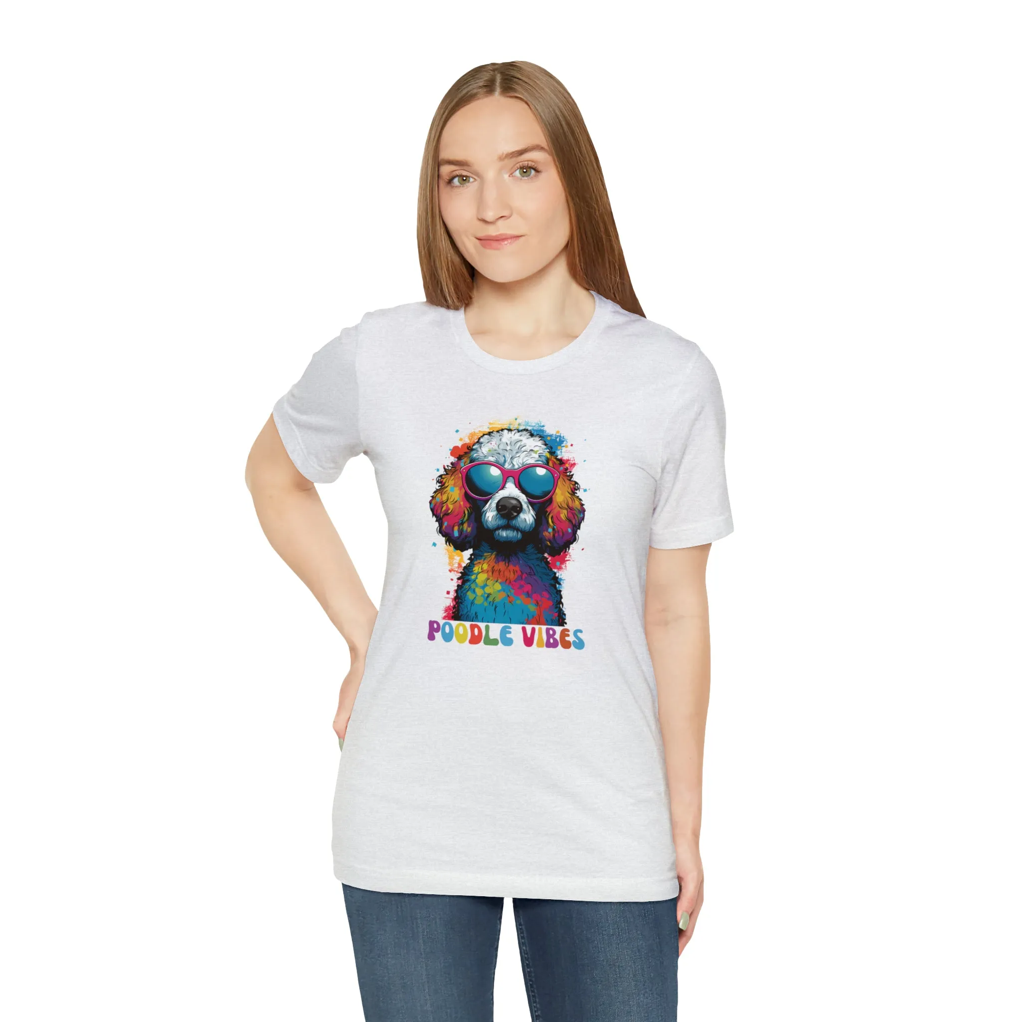 Poodle Vibes Dog T-Shirt | Retro Dog Tee |  Bella Canvas 3001 Unisex | Dog Lover Short Sleeve Tshirt