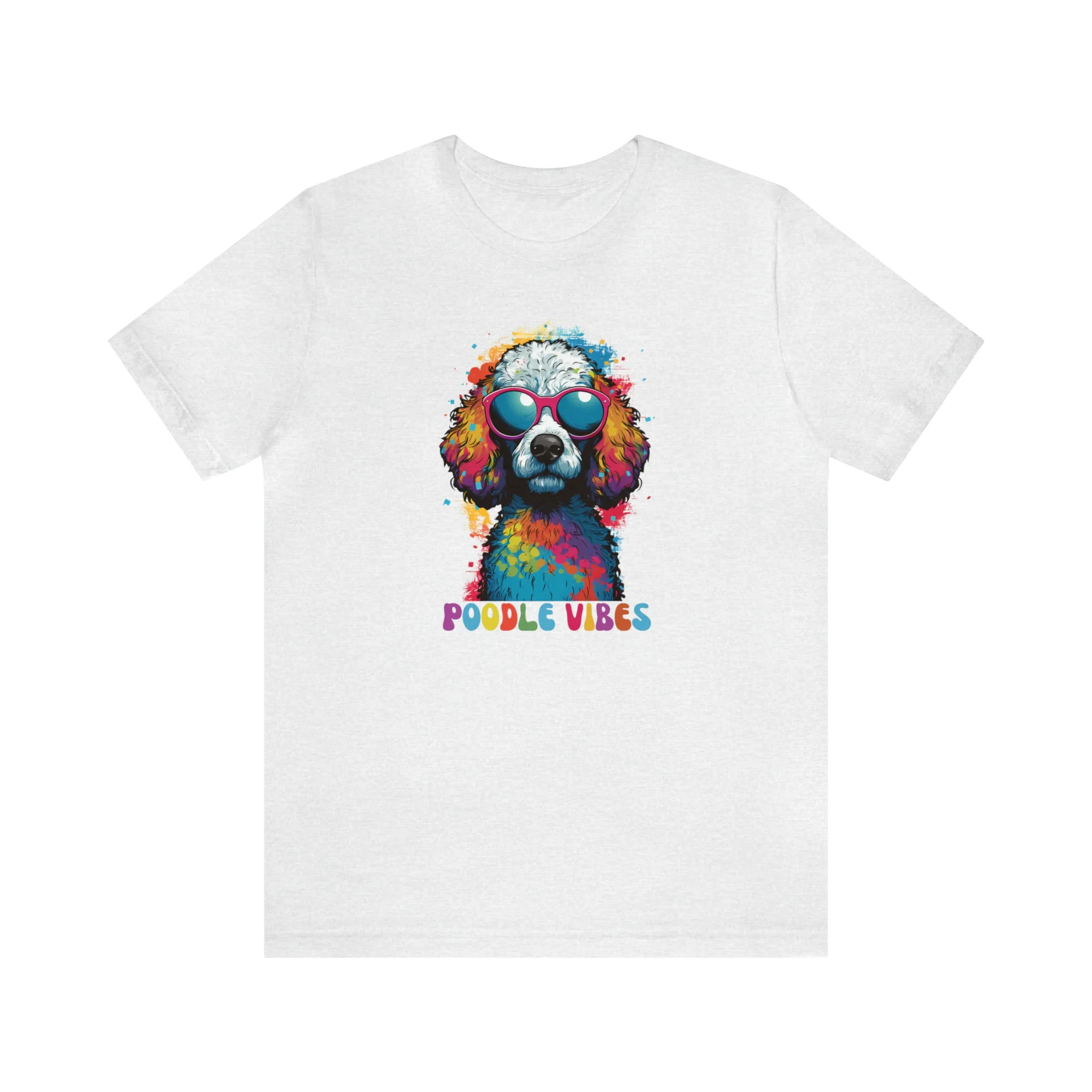 Poodle Vibes Dog T-Shirt | Retro Dog Tee |  Bella Canvas 3001 Unisex | Dog Lover Short Sleeve Tshirt