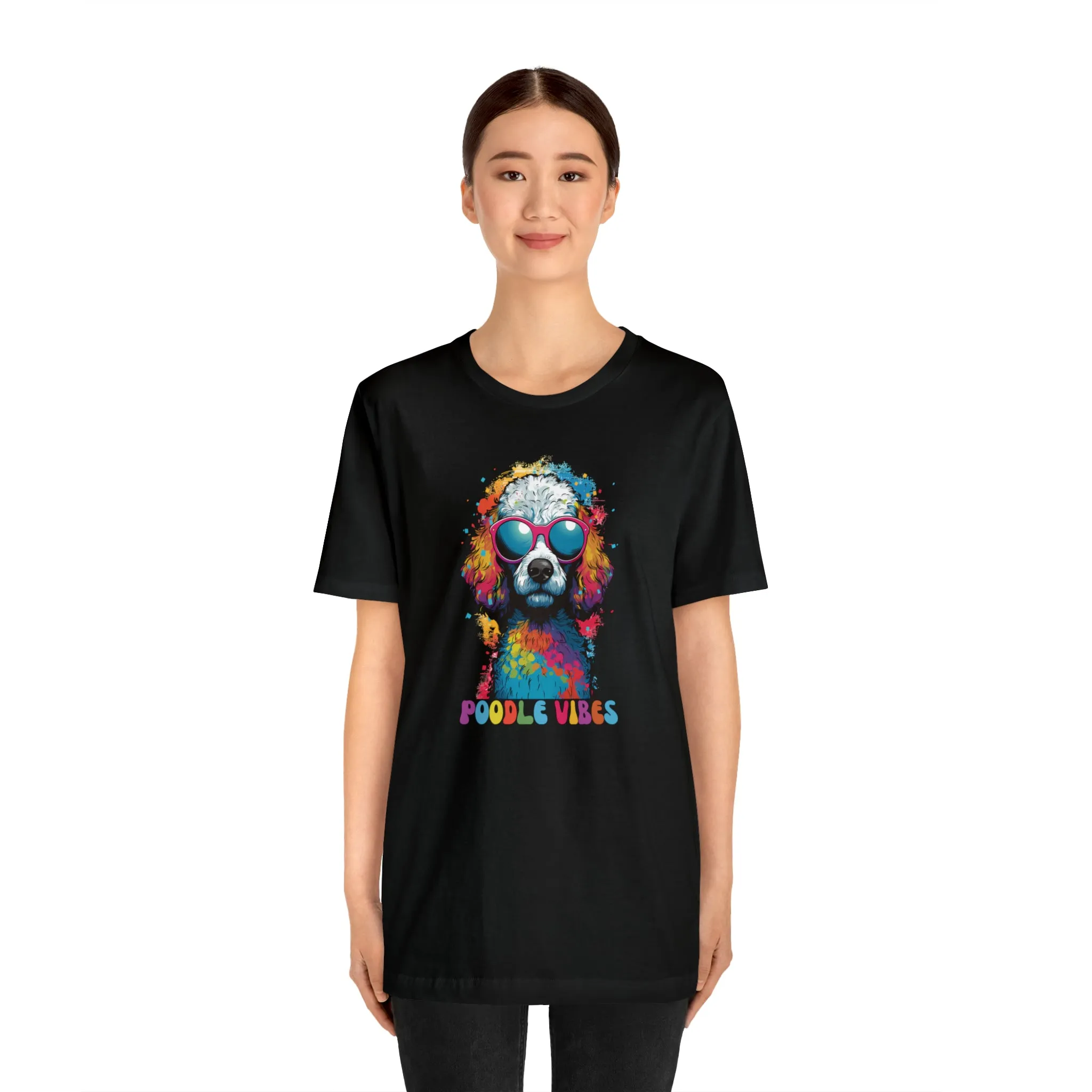 Poodle Vibes Dog T-Shirt | Retro Dog Tee |  Bella Canvas 3001 Unisex | Dog Lover Short Sleeve Tshirt