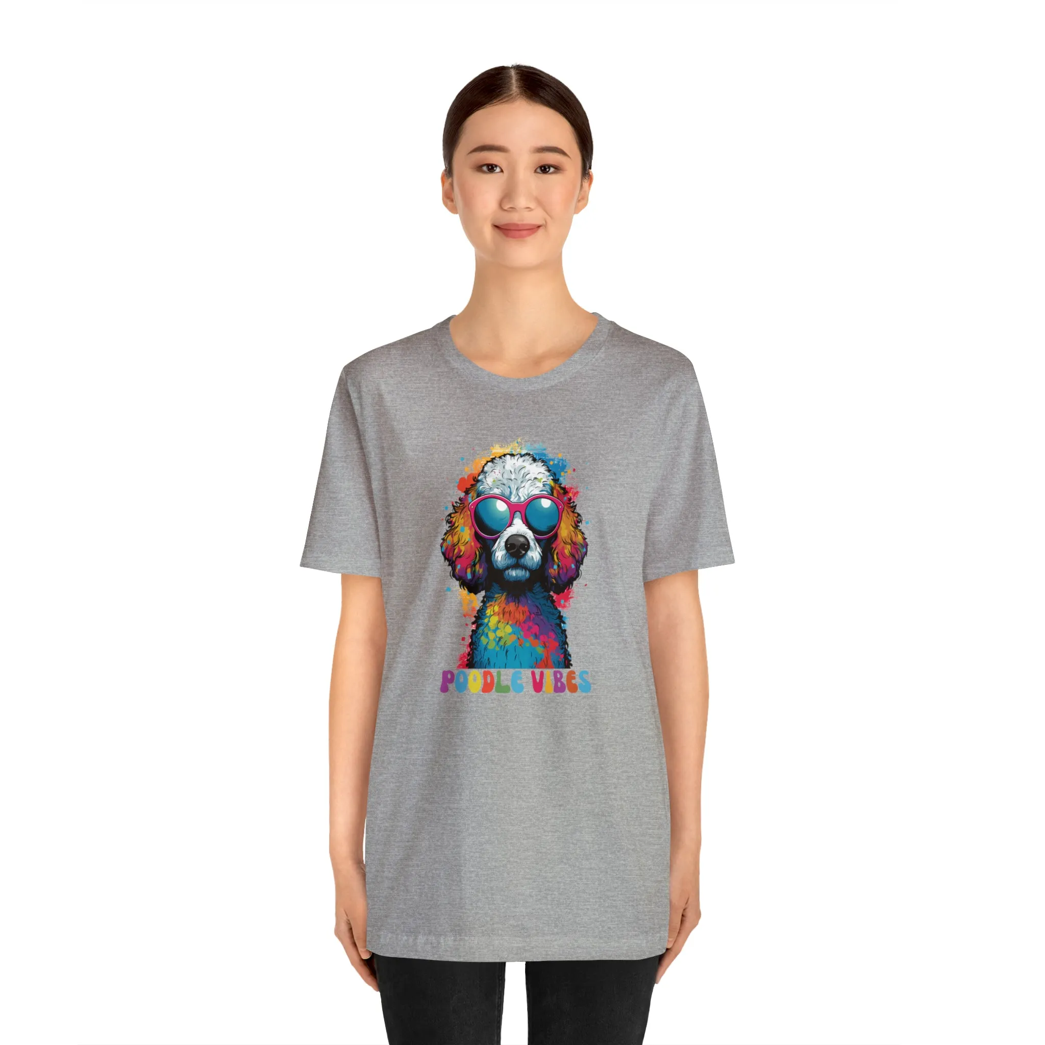 Poodle Vibes Dog T-Shirt | Retro Dog Tee |  Bella Canvas 3001 Unisex | Dog Lover Short Sleeve Tshirt