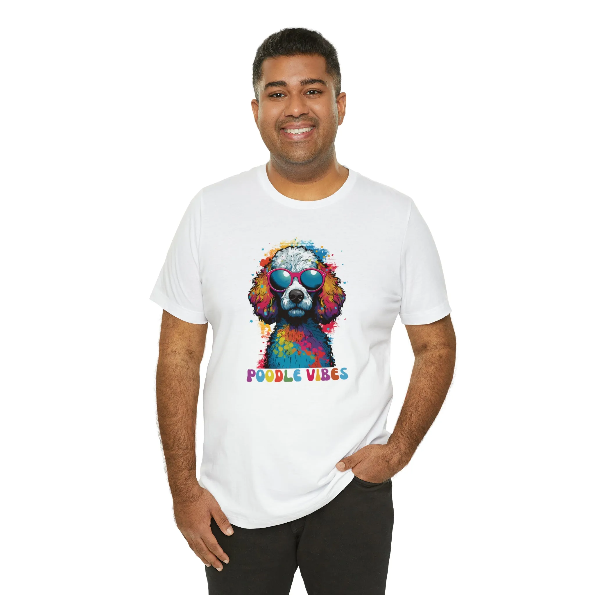 Poodle Vibes Dog T-Shirt | Retro Dog Tee |  Bella Canvas 3001 Unisex | Dog Lover Short Sleeve Tshirt