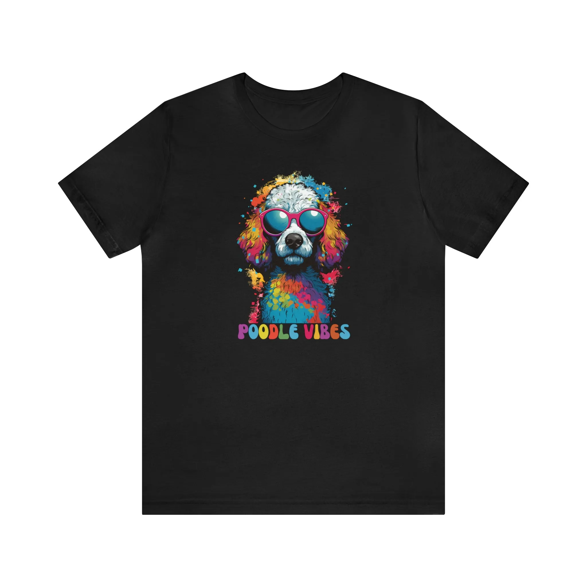 Poodle Vibes Dog T-Shirt | Retro Dog Tee |  Bella Canvas 3001 Unisex | Dog Lover Short Sleeve Tshirt