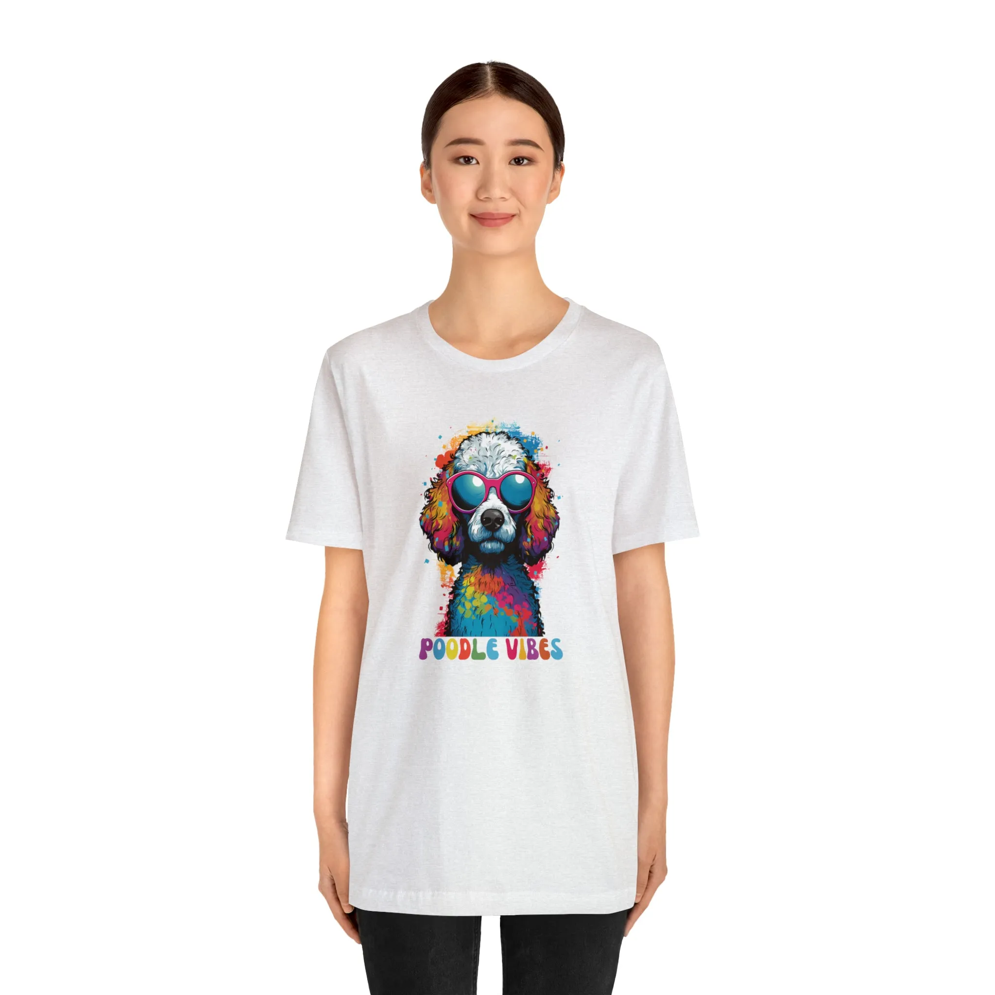 Poodle Vibes Dog T-Shirt | Retro Dog Tee |  Bella Canvas 3001 Unisex | Dog Lover Short Sleeve Tshirt