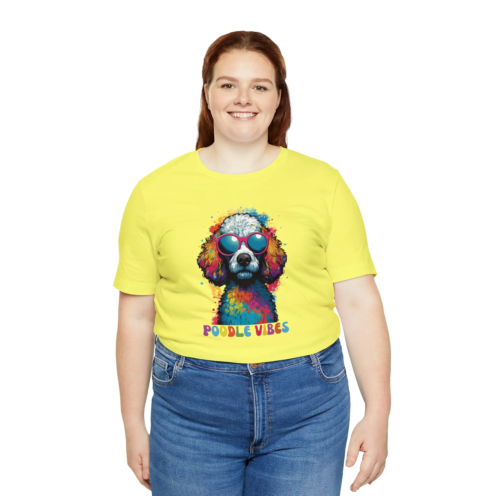 Poodle Vibes Dog T-Shirt | Retro Dog Tee |  Bella Canvas 3001 Unisex | Dog Lover Short Sleeve Tshirt
