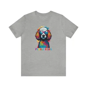 Poodle Vibes Dog T-Shirt | Retro Dog Tee |  Bella Canvas 3001 Unisex | Dog Lover Short Sleeve Tshirt