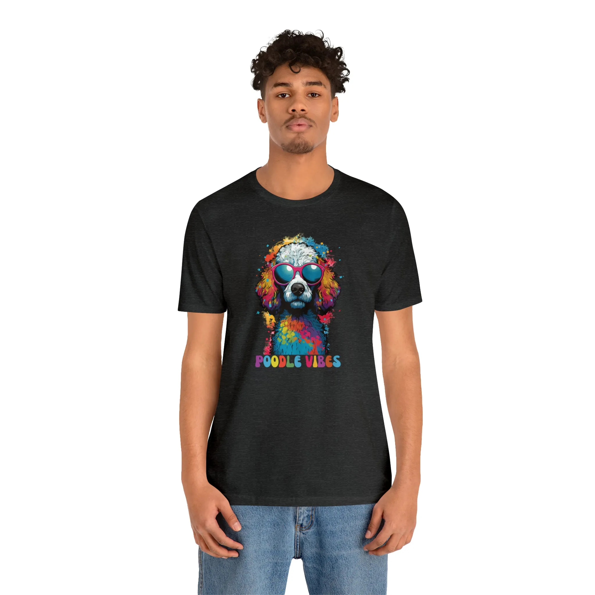 Poodle Vibes Dog T-Shirt | Retro Dog Tee |  Bella Canvas 3001 Unisex | Dog Lover Short Sleeve Tshirt