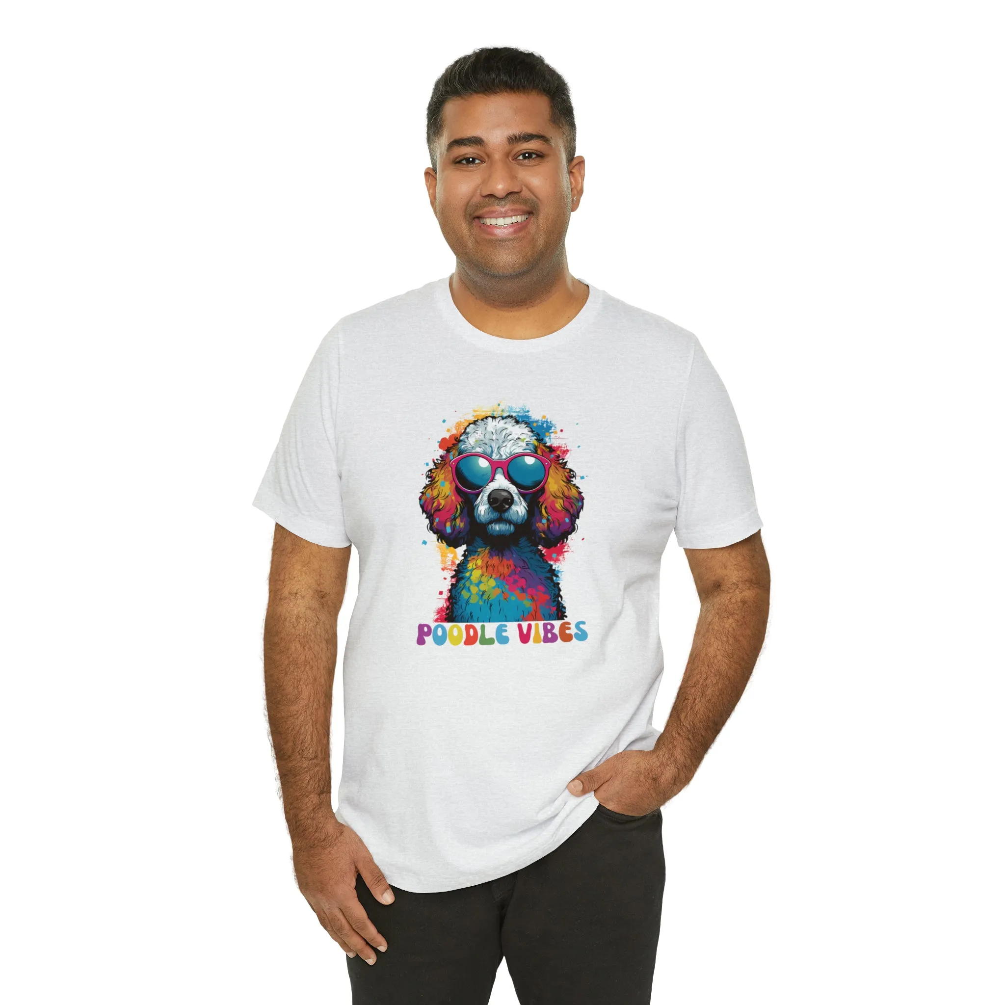 Poodle Vibes Dog T-Shirt | Retro Dog Tee |  Bella Canvas 3001 Unisex | Dog Lover Short Sleeve Tshirt