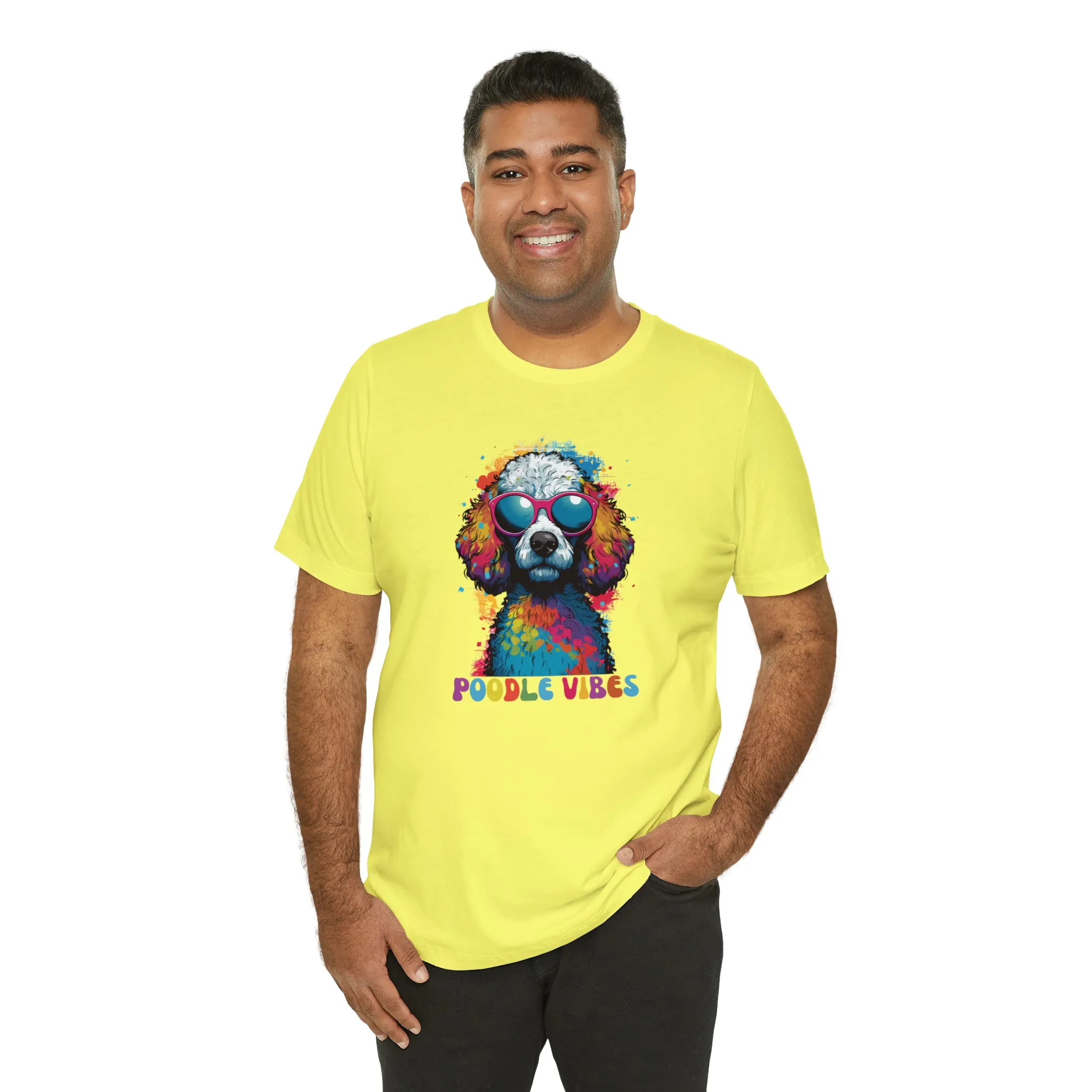 Poodle Vibes Dog T-Shirt | Retro Dog Tee |  Bella Canvas 3001 Unisex | Dog Lover Short Sleeve Tshirt