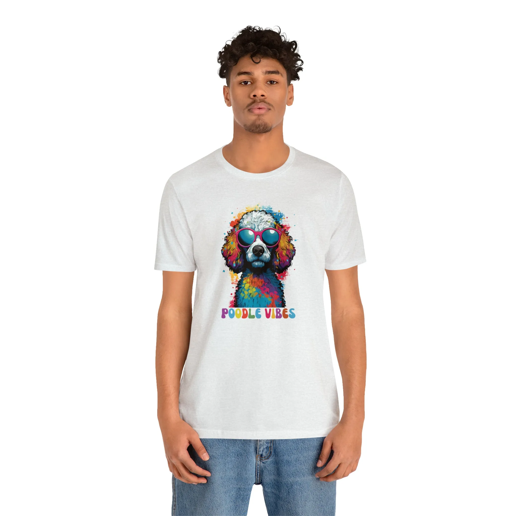 Poodle Vibes Dog T-Shirt | Retro Dog Tee |  Bella Canvas 3001 Unisex | Dog Lover Short Sleeve Tshirt