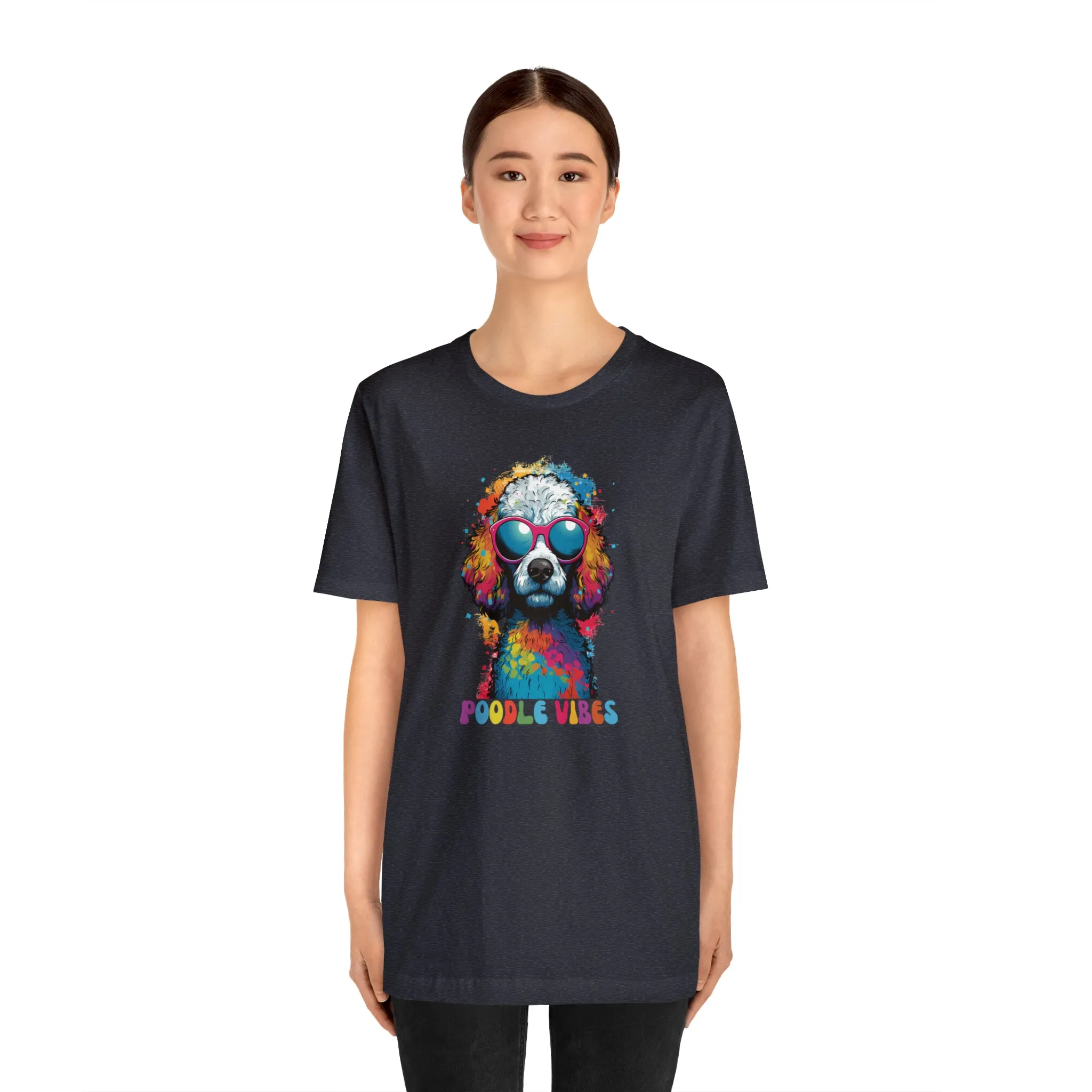 Poodle Vibes Dog T-Shirt | Retro Dog Tee |  Bella Canvas 3001 Unisex | Dog Lover Short Sleeve Tshirt