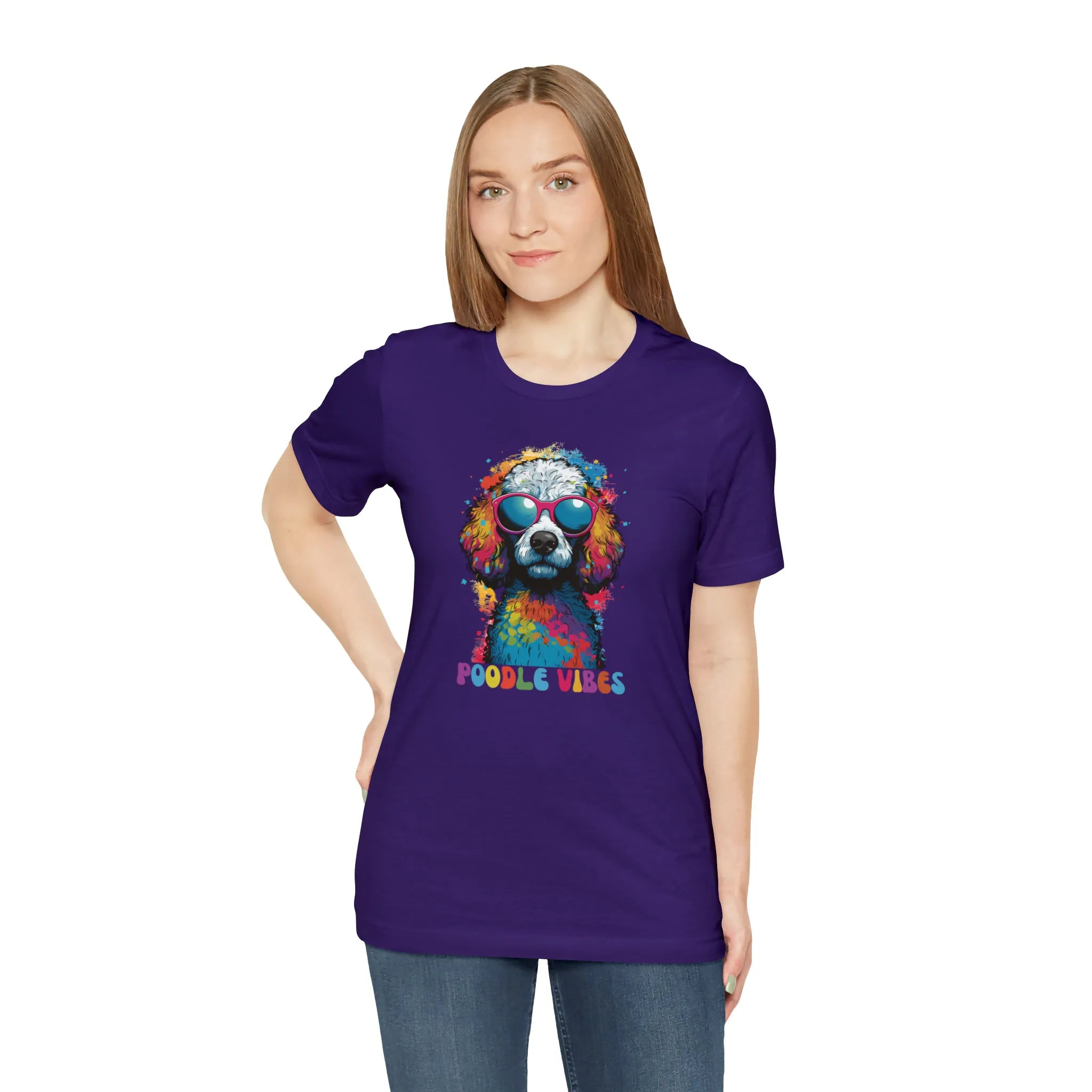 Poodle Vibes Dog T-Shirt | Retro Dog Tee |  Bella Canvas 3001 Unisex | Dog Lover Short Sleeve Tshirt