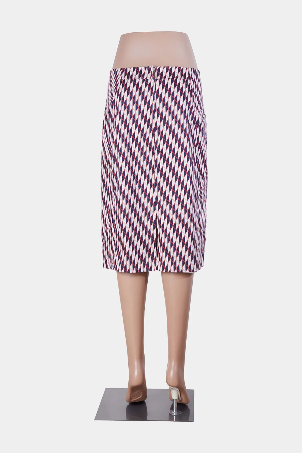 PREVIEW Red, Blue and Off White Pocket Detail Midi Skirt