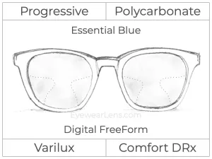 Progressive - Varilux - Comfort DRx - Digital - Polycarbonate - Smart Blue Filter