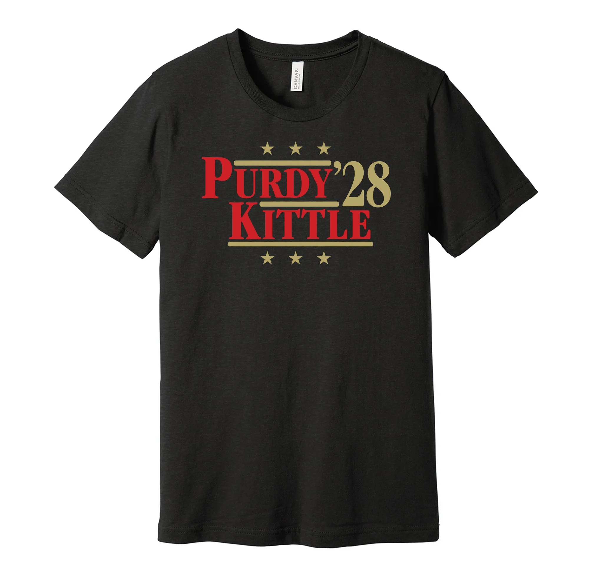 Purdy & KIttle '28 - San Francisco Football Legends Political Campaign Parody T-Shirt - Hyper Than Hype Shirts