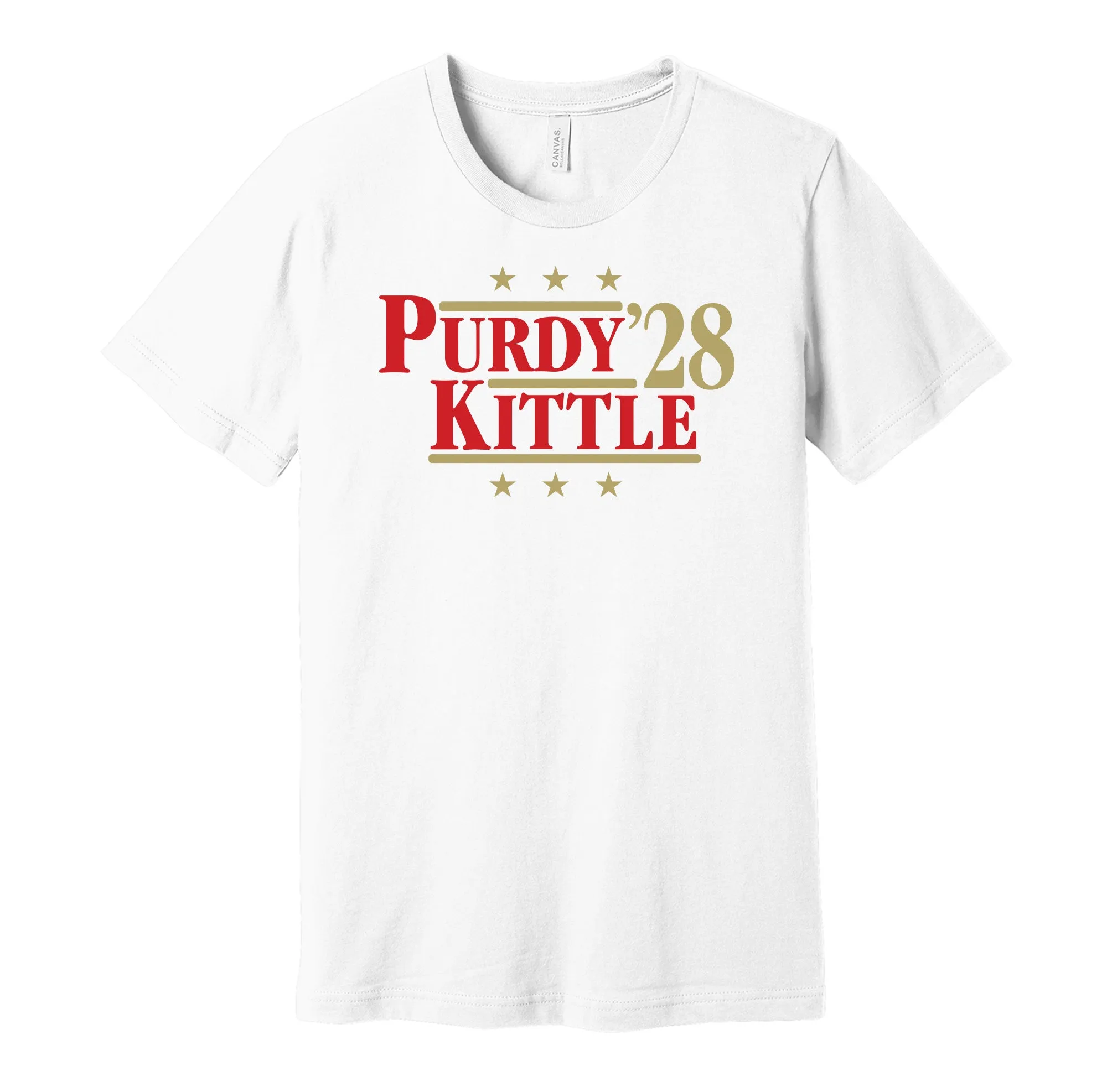 Purdy & KIttle '28 - San Francisco Football Legends Political Campaign Parody T-Shirt - Hyper Than Hype Shirts