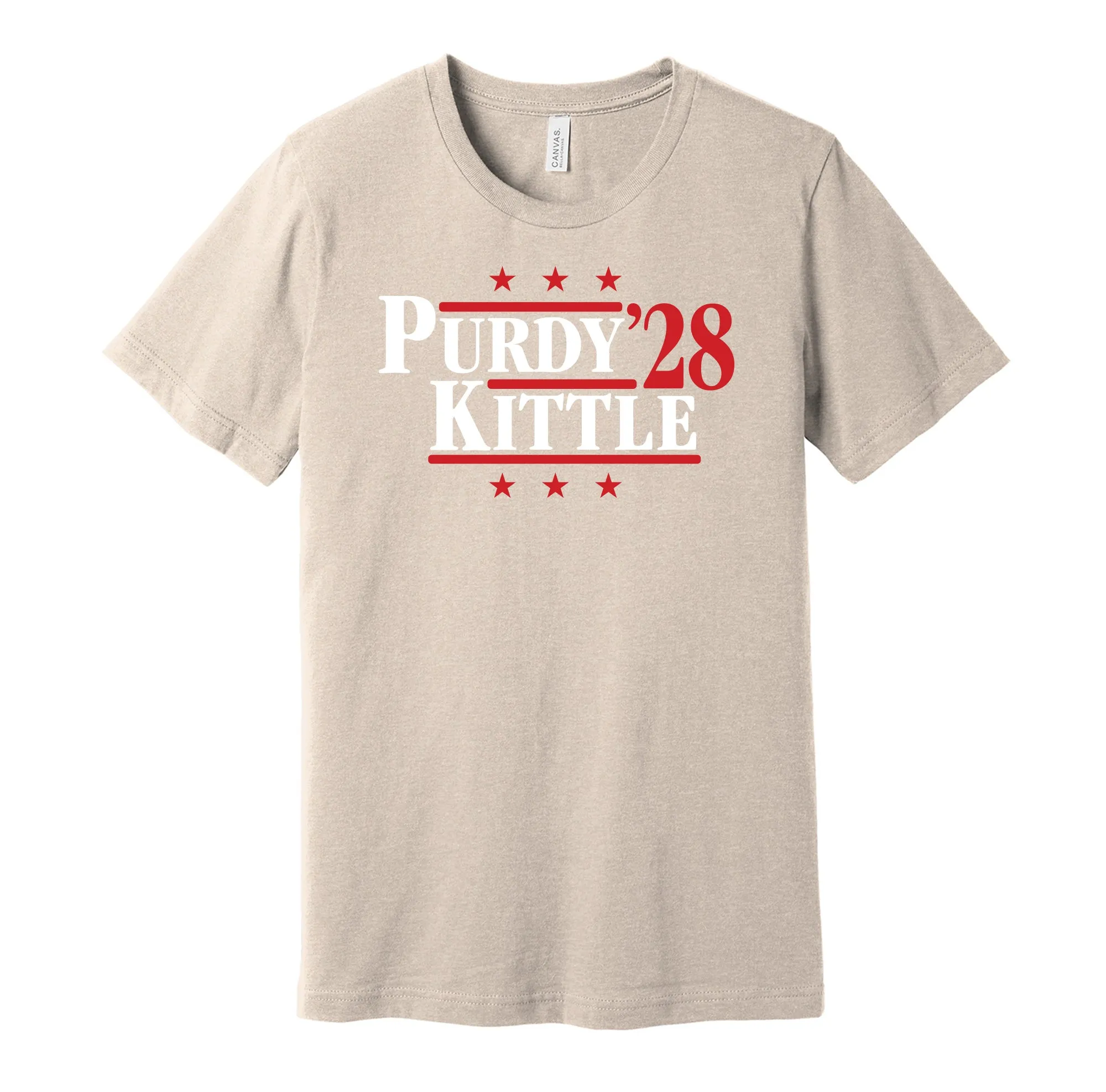 Purdy & KIttle '28 - San Francisco Football Legends Political Campaign Parody T-Shirt - Hyper Than Hype Shirts