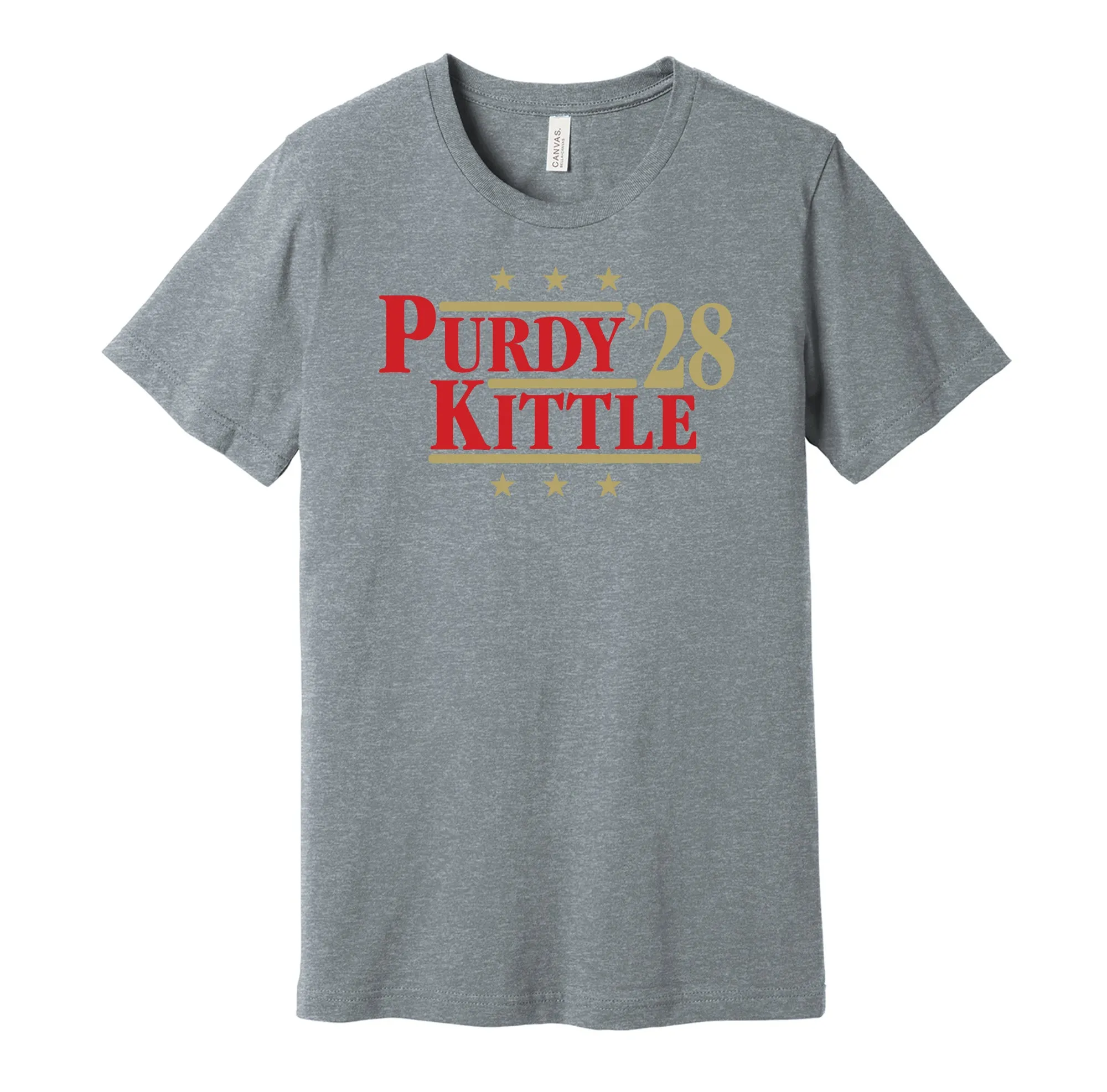 Purdy & KIttle '28 - San Francisco Football Legends Political Campaign Parody T-Shirt - Hyper Than Hype Shirts