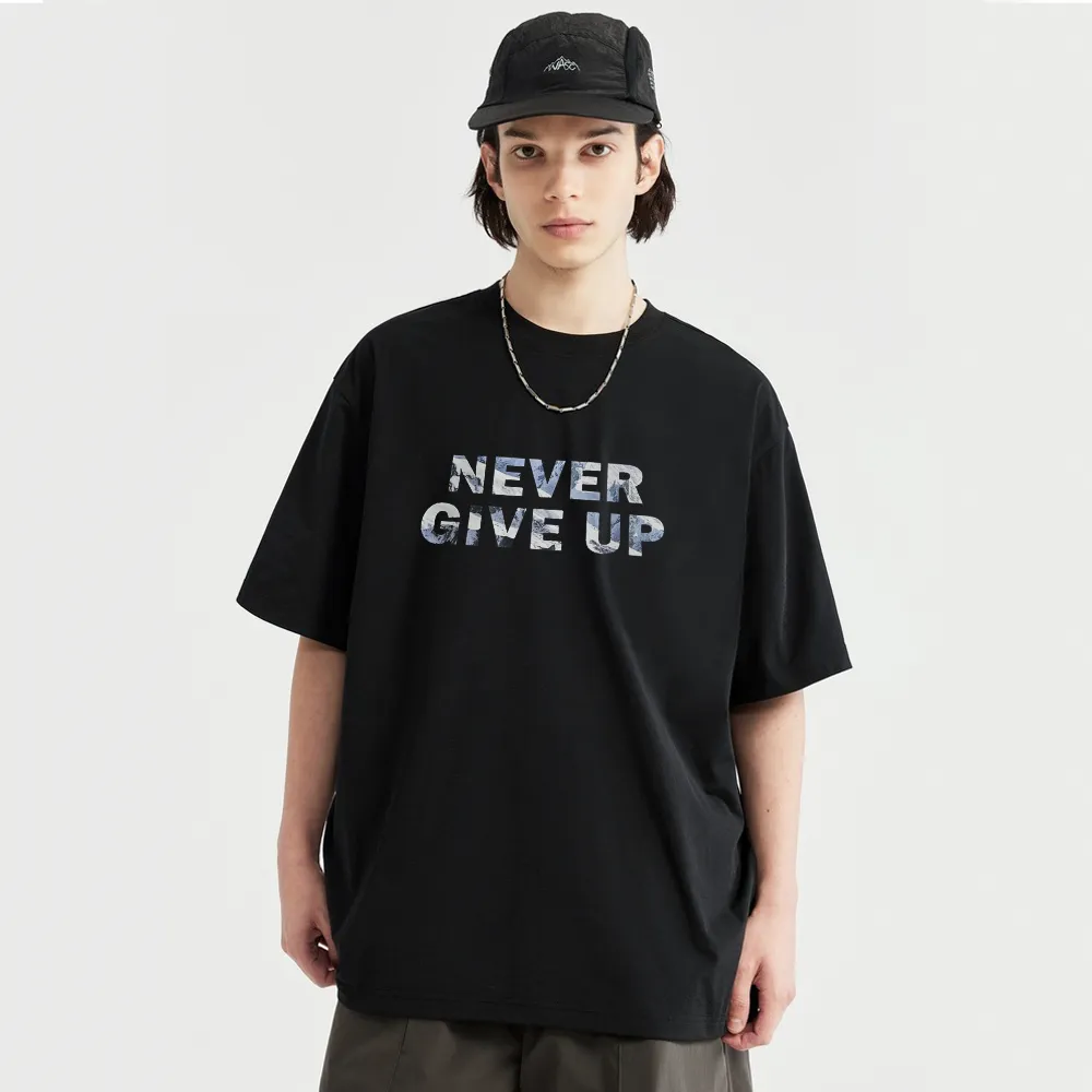 Pure Cotton 260G Snow Mountain Letter T-shirt