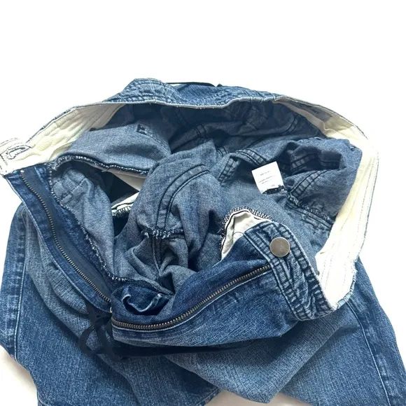 RACHEL COMEY sz 4 Oversized Denim Jean Shorts Drawstring Blue