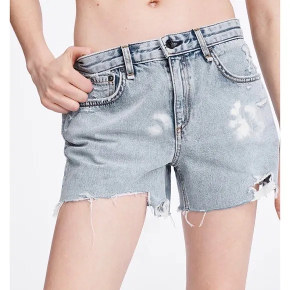 Rag &amp; Bone Dre Denim Cutoff Jean Distressed Shorts 32