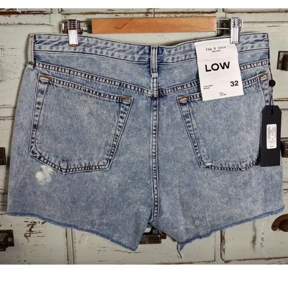 Rag &amp; Bone Dre Denim Cutoff Jean Distressed Shorts 32