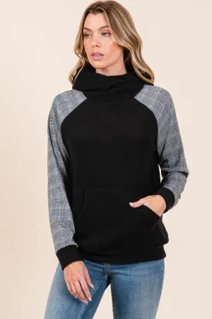 Raglan Sleeve Knit Hoodie