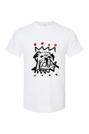 Red x Black Bulldog Adult T-Shirt