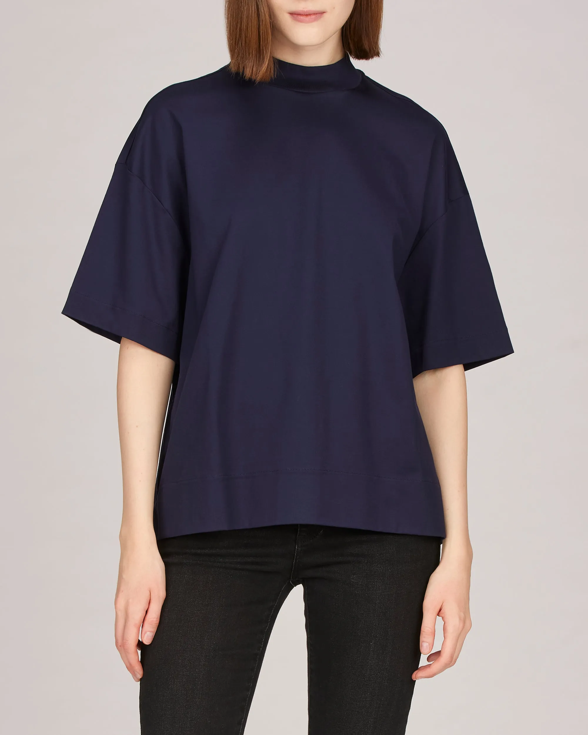 Remy Mock Neck Boxy T-Shirt