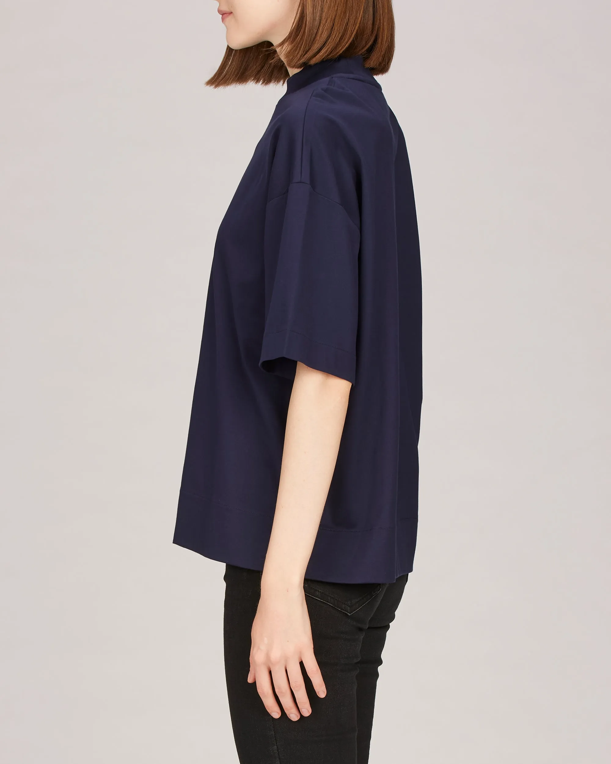 Remy Mock Neck Boxy T-Shirt