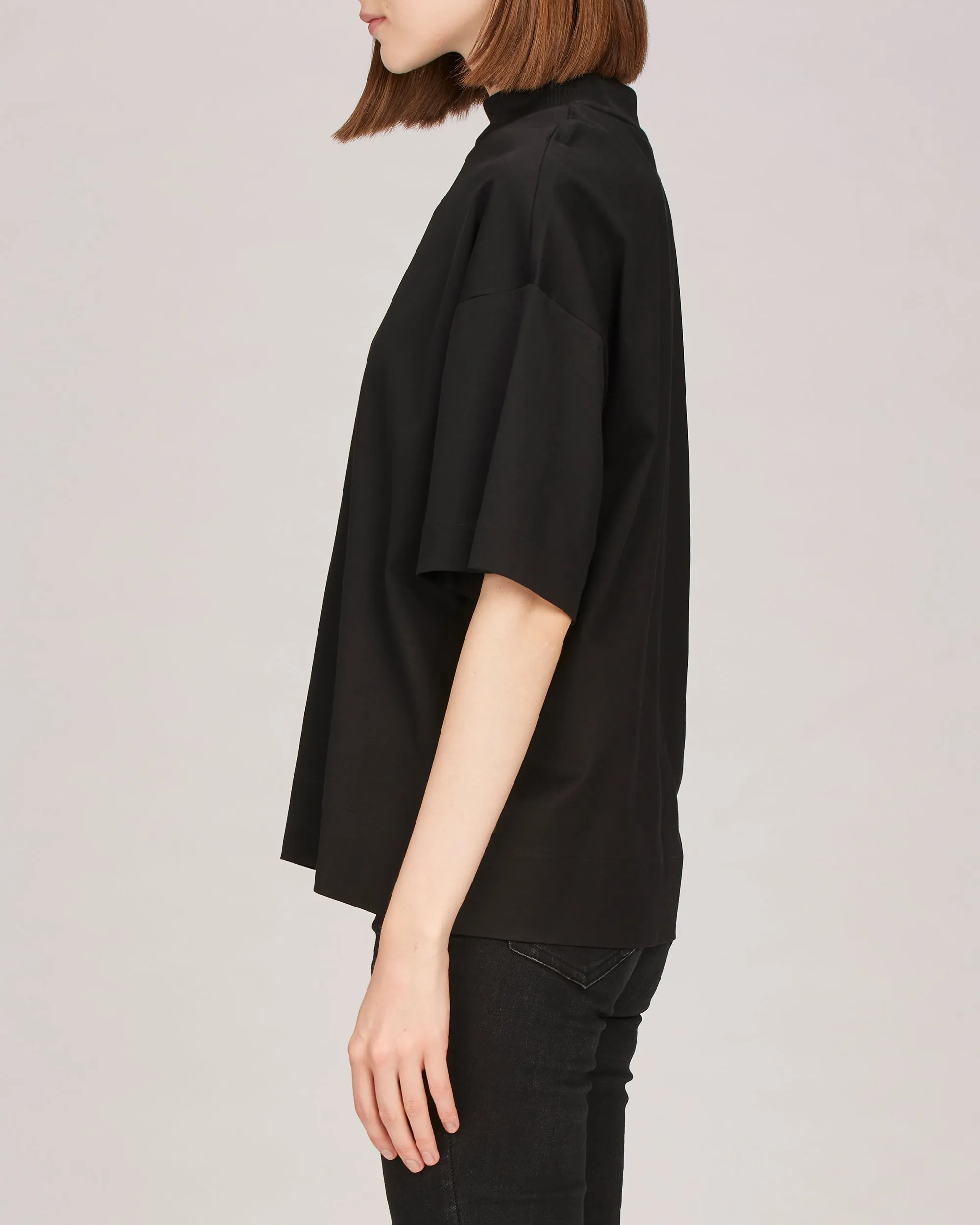 Remy Mock Neck Boxy T-Shirt