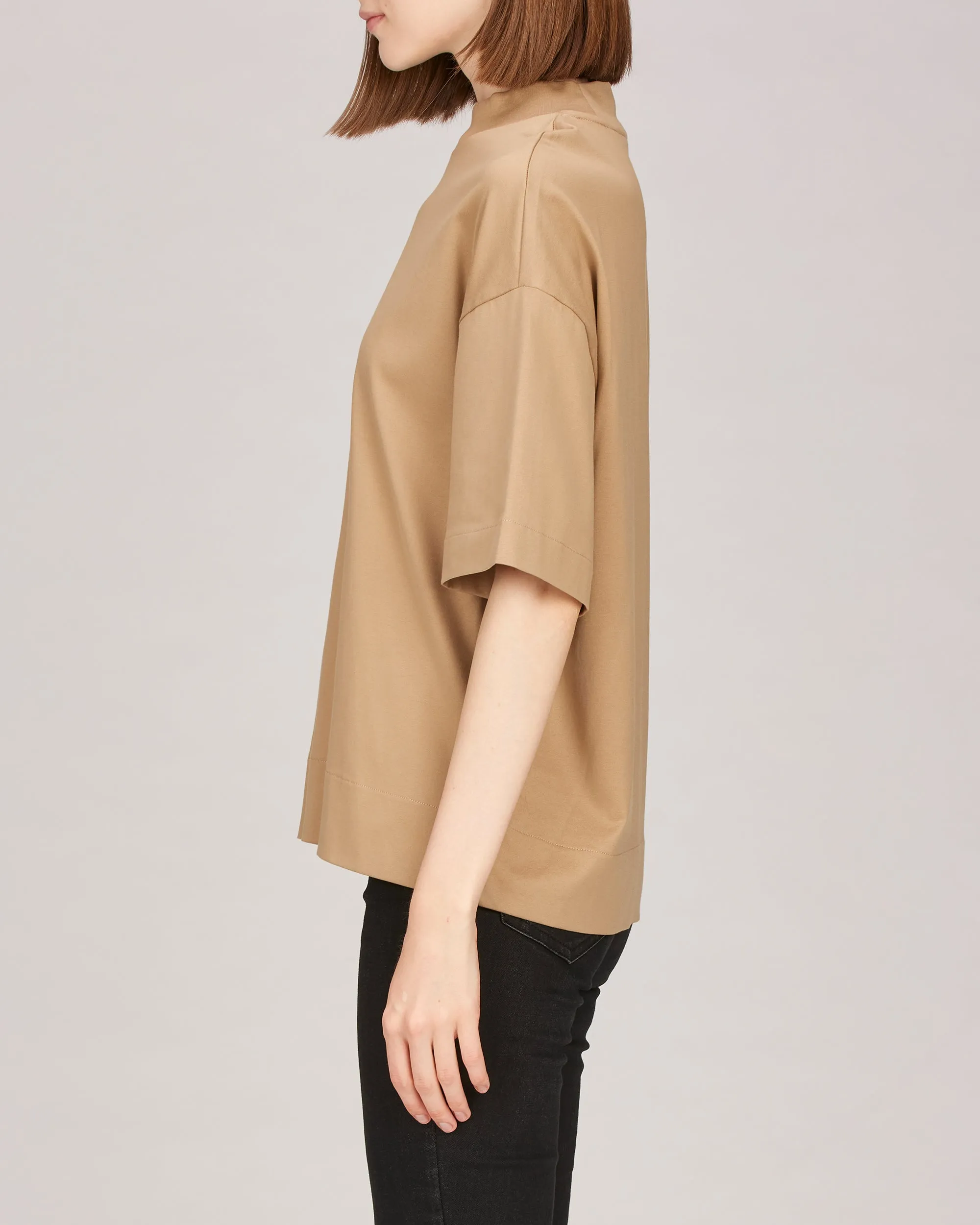 Remy Mock Neck Boxy T-Shirt