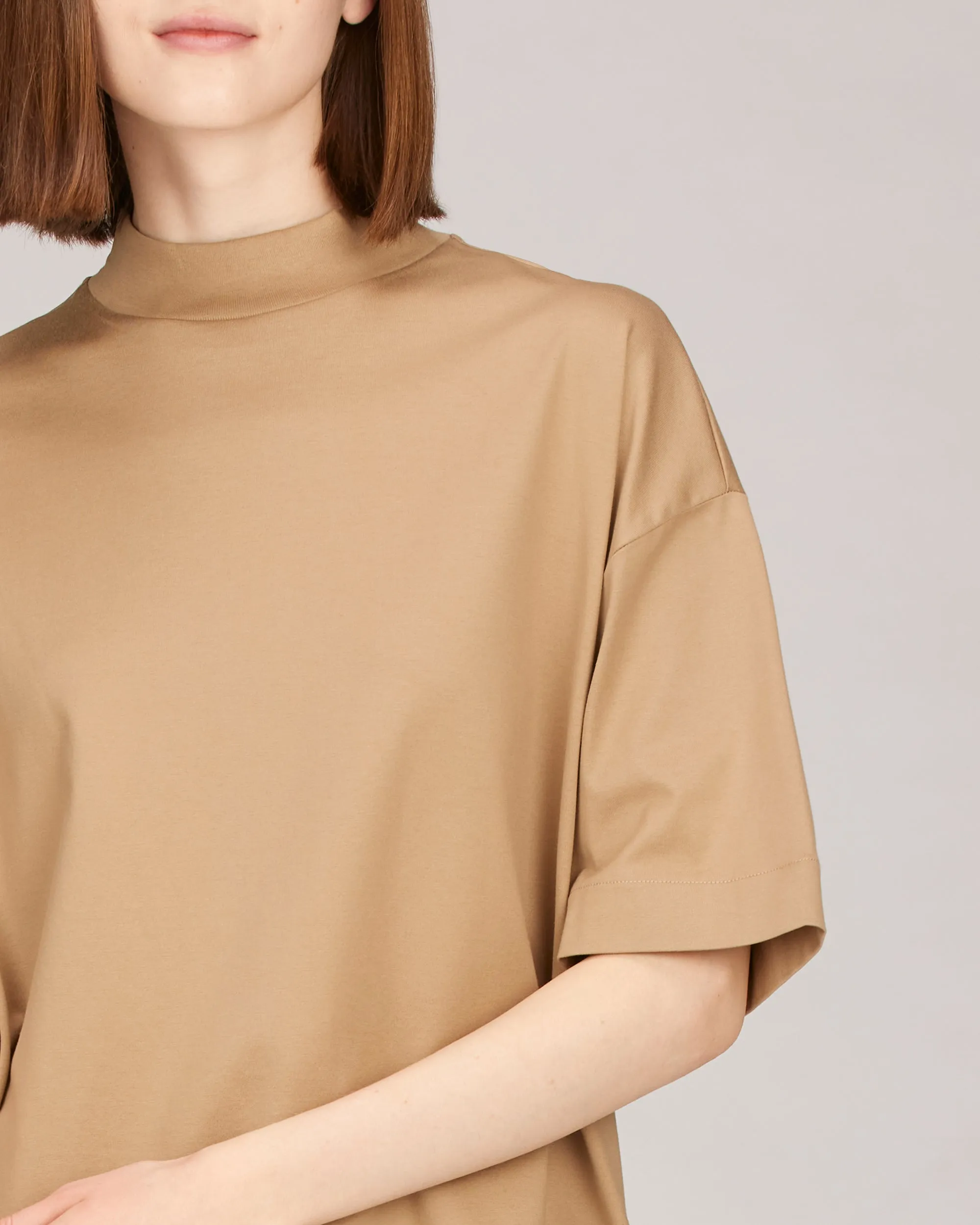Remy Mock Neck Boxy T-Shirt