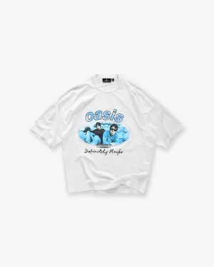 Represent X Oasis Maine Road T-Shirt - Flat White
