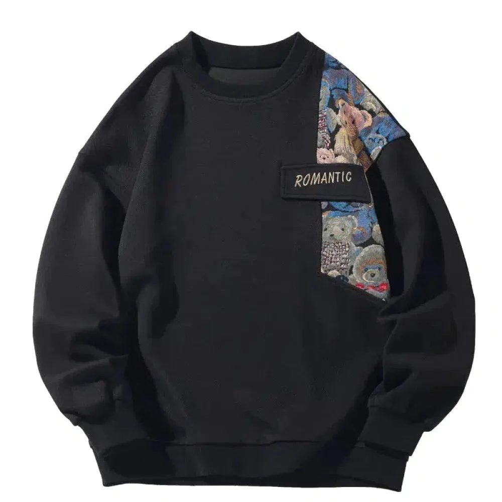Retro Contrasting Sweatshirts