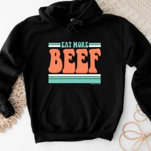 Retro Eat More Beef Hoodie (S-3XL) Unisex - Multiple Colors!