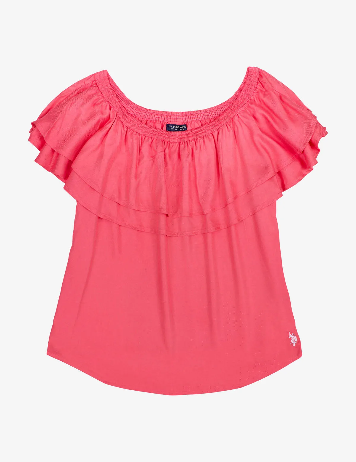 RUFFLE FRONT PEASANT TOP