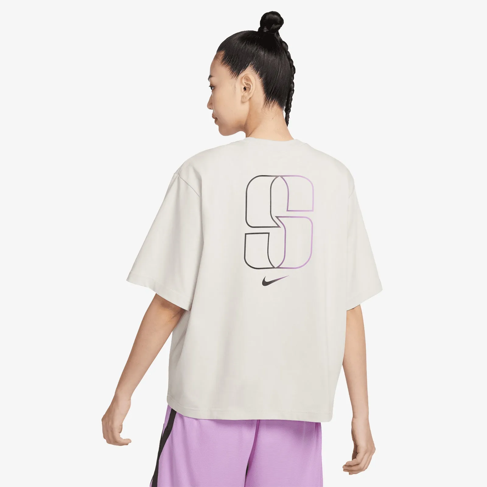 Sabrina Logo Boxy Women's T-Shirt - Light Bone