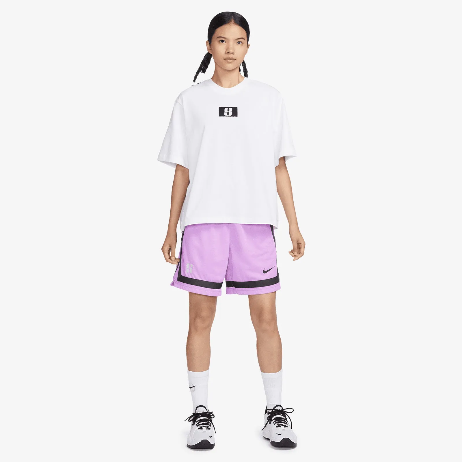 Sabrina Logo Boxy Women's T-Shirt - White