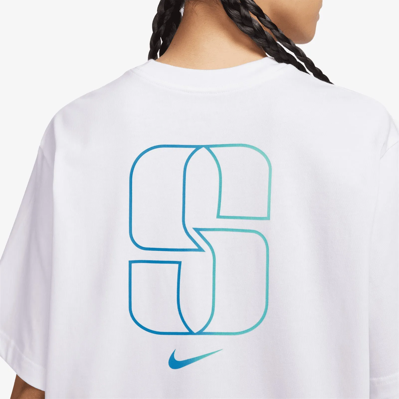 Sabrina Logo Boxy Women's T-Shirt - White