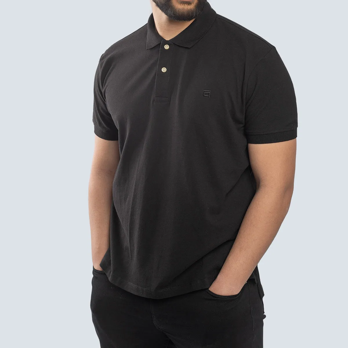 SajdaFlap™ Polo Shirt . Black