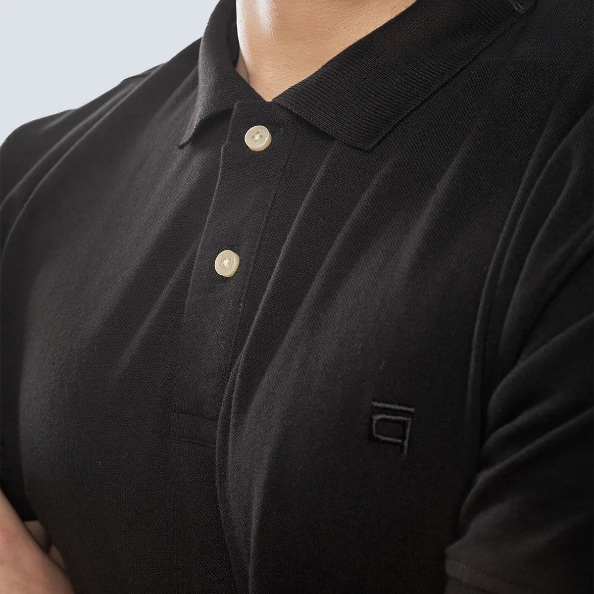 SajdaFlap™ Polo Shirt . Black
