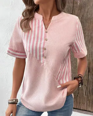 Sandra™ - Timeless Striped Elegance Top