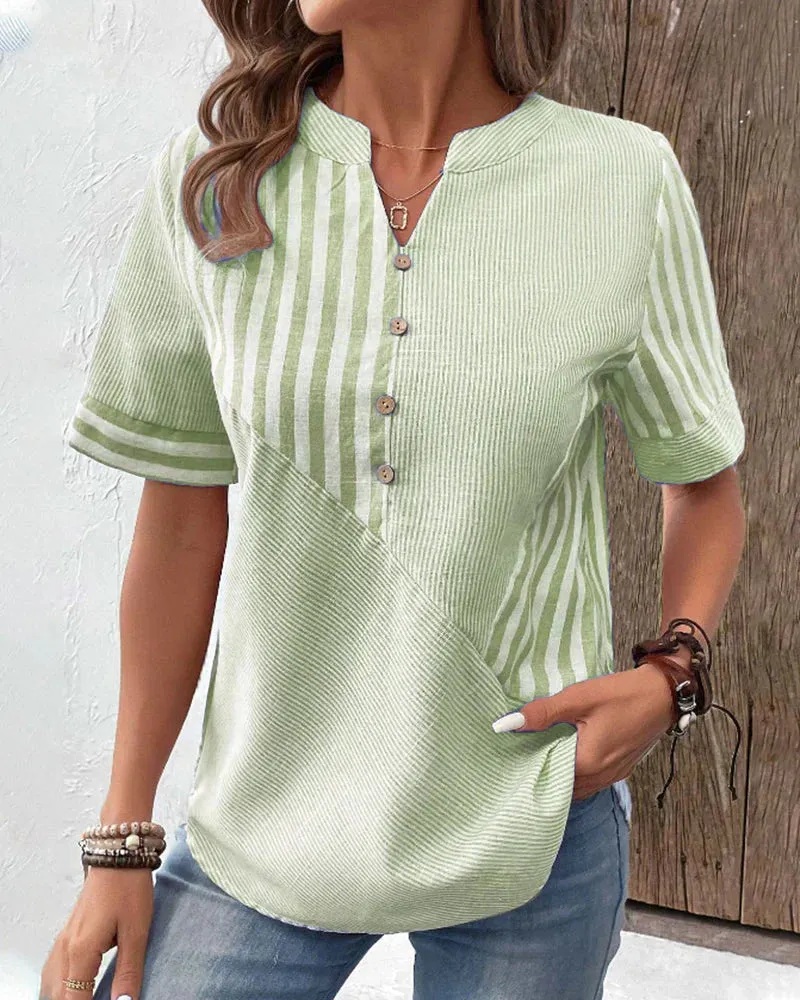 Sandra™ - Timeless Striped Elegance Top