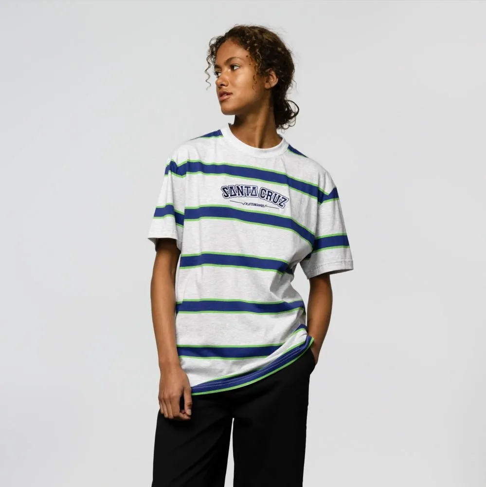 Santa Cruz T-Shirt Collegiate SC Stripe - Heather Stripe