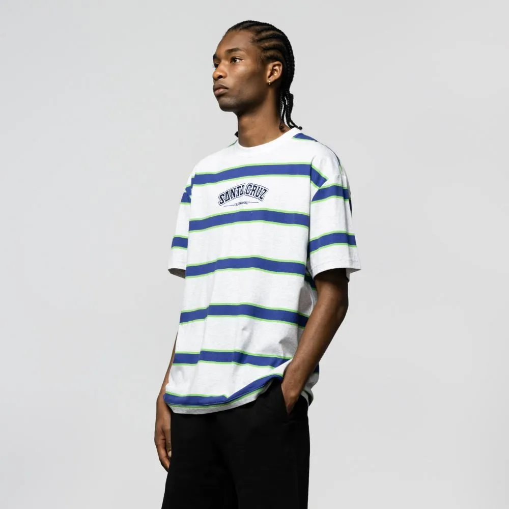 Santa Cruz T-Shirt Collegiate SC Stripe - Heather Stripe