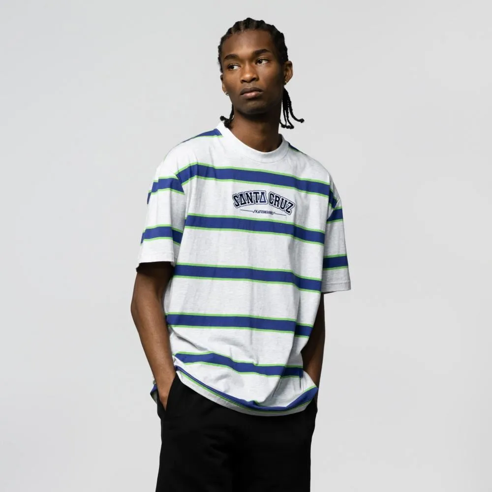 Santa Cruz T-Shirt Collegiate SC Stripe - Heather Stripe